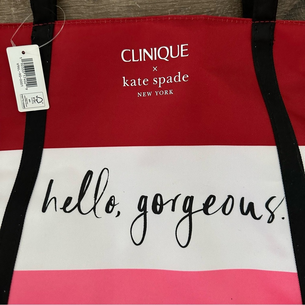 Kate Spade x Clinique Red/Pink Tote Bag • Hello Gorgeous - Picture 2 of 7